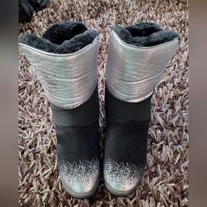 Stylish Black and Silver Women's Boots